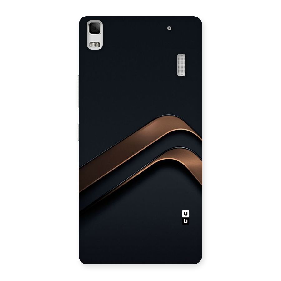 Dark Gold Stripes Back Case for Lenovo A7000