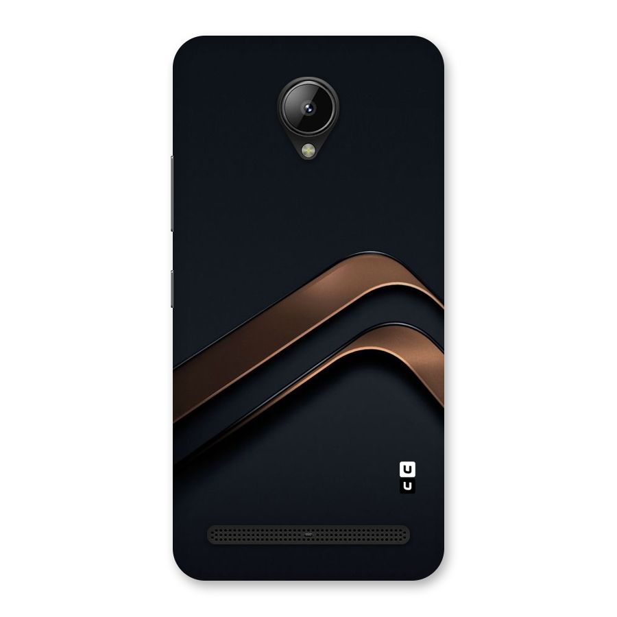 Dark Gold Stripes Back Case for Lenovo C2