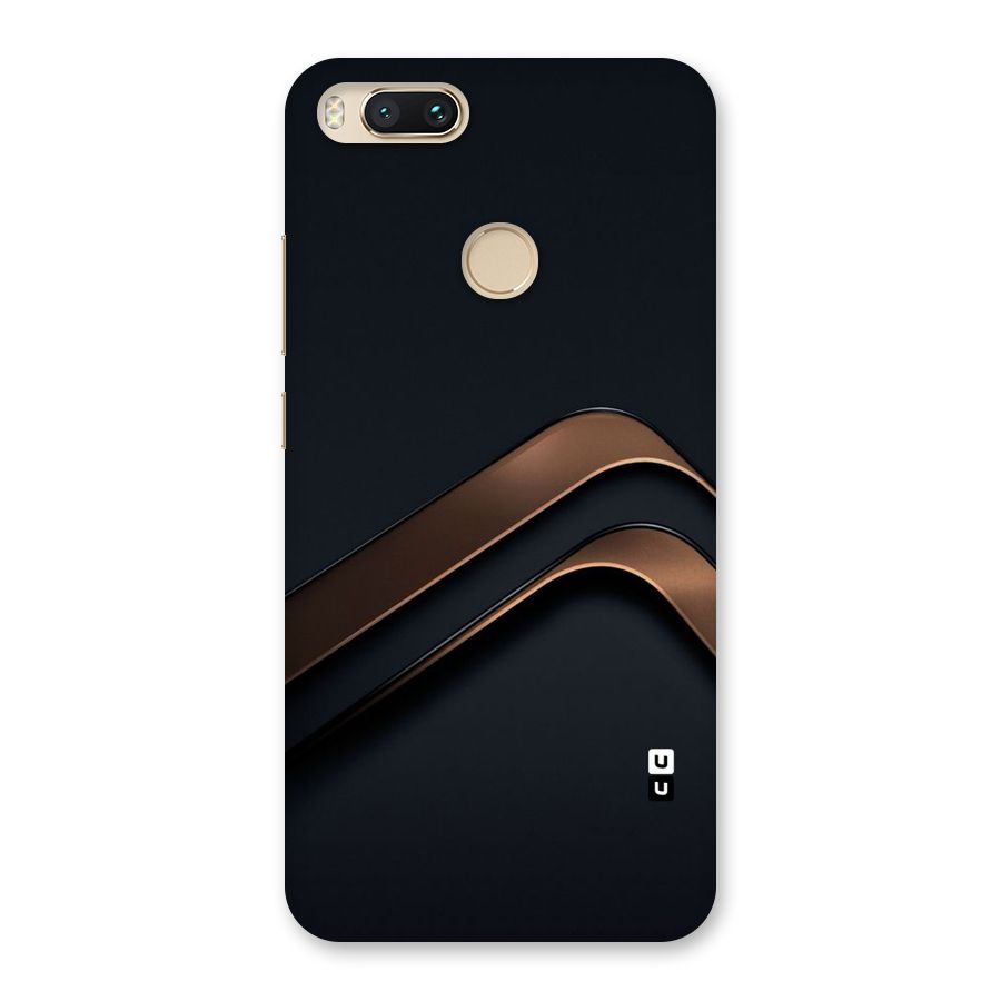 Dark Gold Stripes Back Case for Mi A1