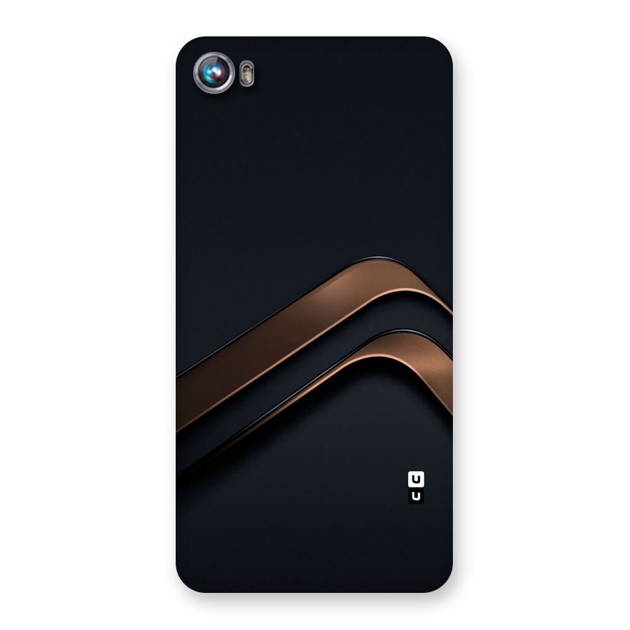 Dark Gold Stripes Back Case for Micromax Canvas Fire 4 A107