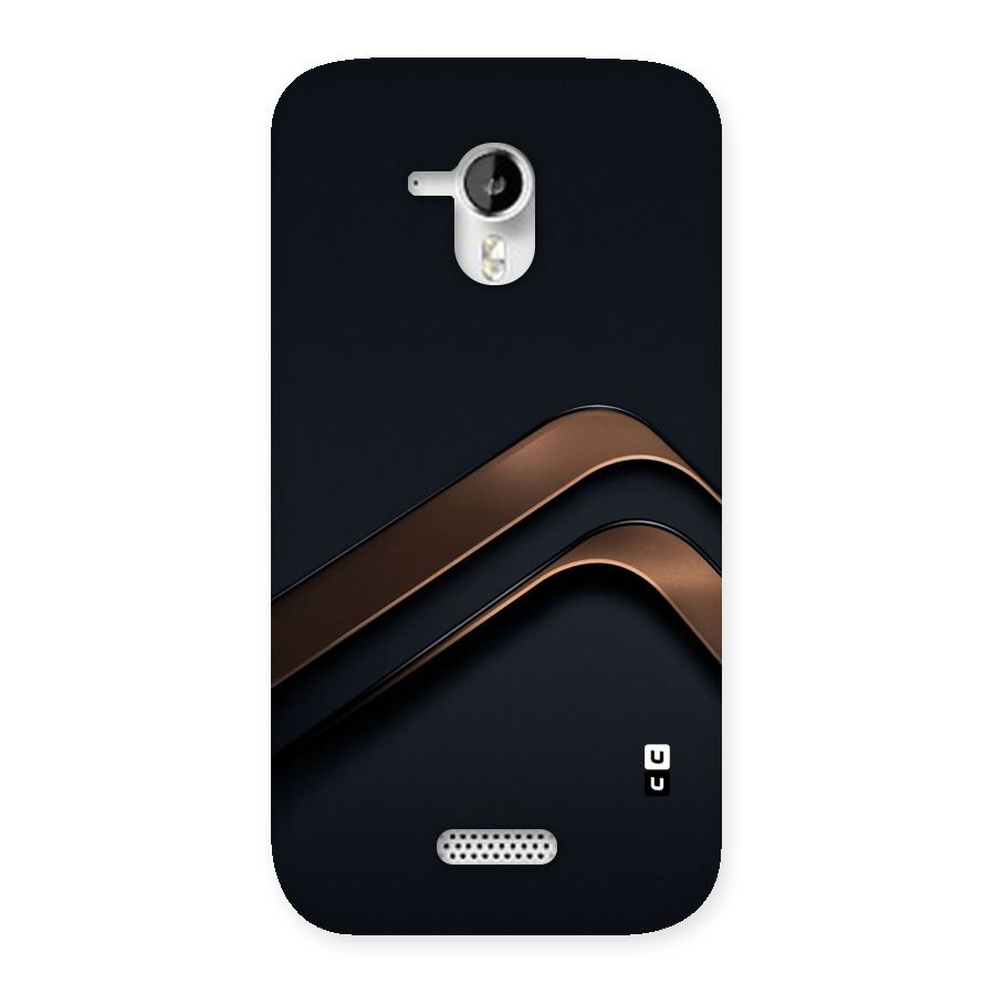 Dark Gold Stripes Back Case for Micromax Canvas HD A116