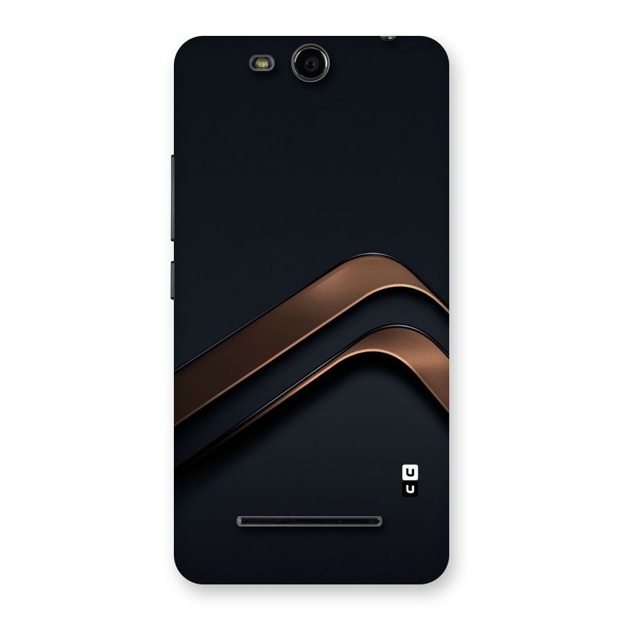 Dark Gold Stripes Back Case for Micromax Canvas Juice 3 Q392