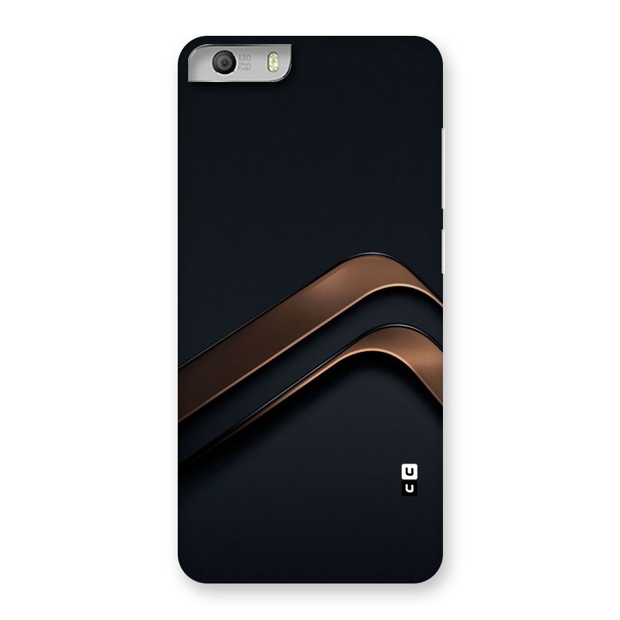 Dark Gold Stripes Back Case for Micromax Canvas Knight 2