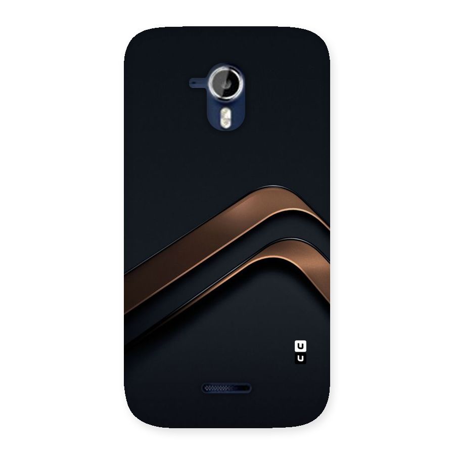Dark Gold Stripes Back Case for Micromax Canvas Magnus A117