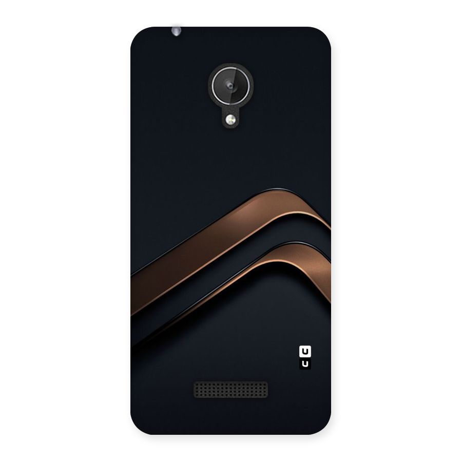 Dark Gold Stripes Back Case for Micromax Canvas Spark Q380