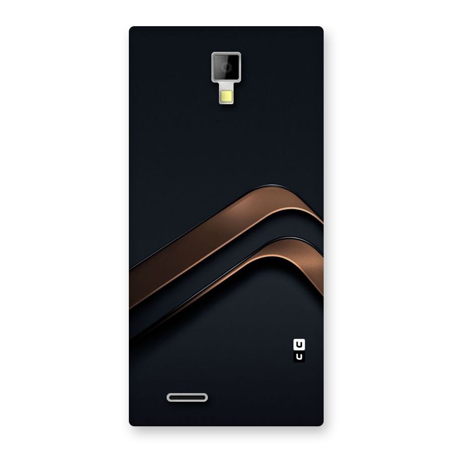 Dark Gold Stripes Back Case for Micromax Canvas Xpress A99