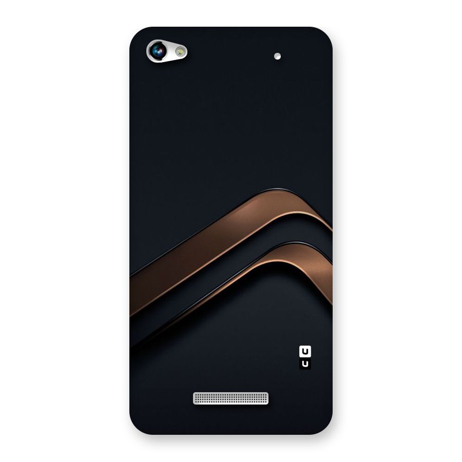 Dark Gold Stripes Back Case for Micromax Hue 2