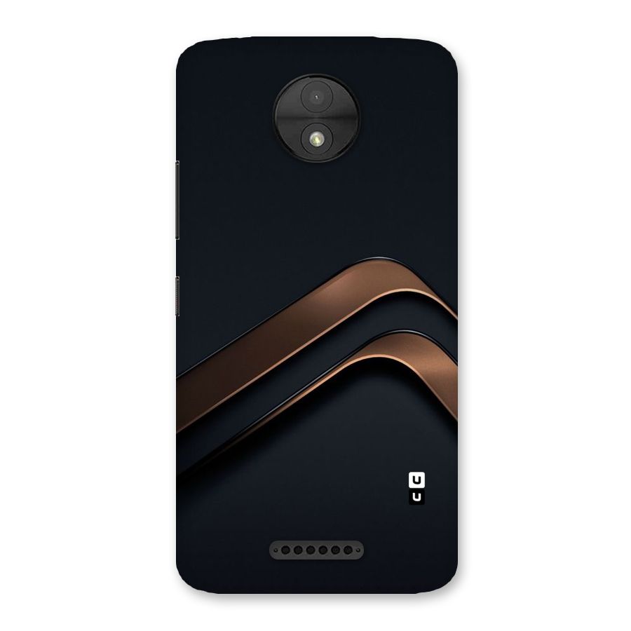 Dark Gold Stripes Back Case for Moto C