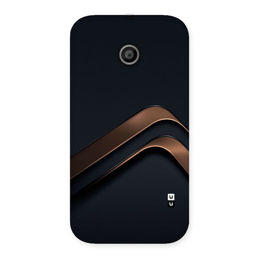 Dark Gold Stripes Back Case for Moto E