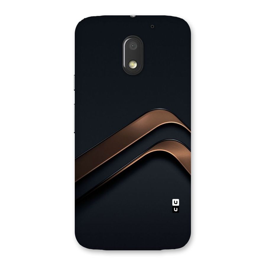 Dark Gold Stripes Back Case for Moto E3 Power