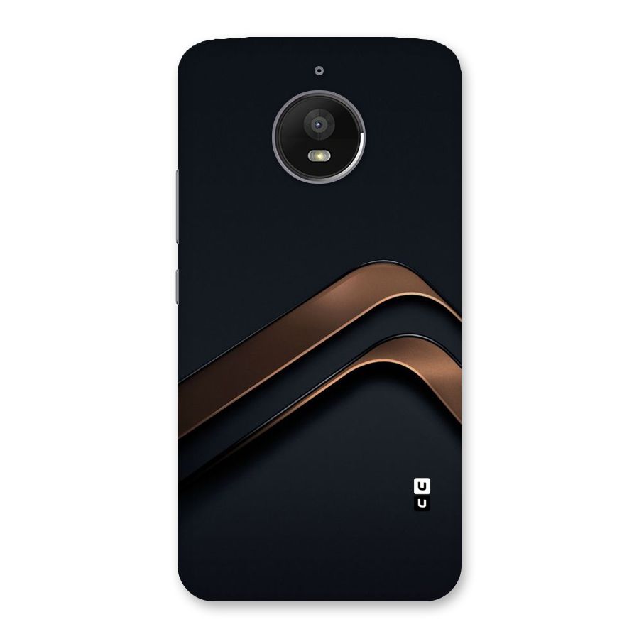 Dark Gold Stripes Back Case for Moto E4 Plus