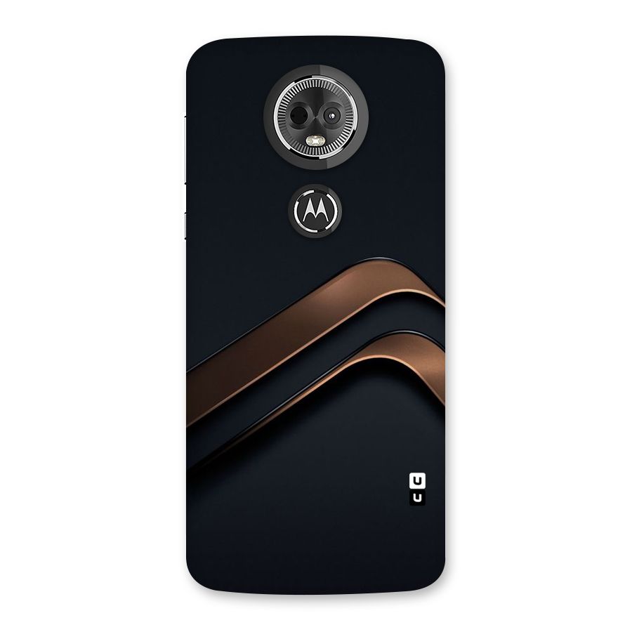 Dark Gold Stripes Back Case for Moto E5 Plus