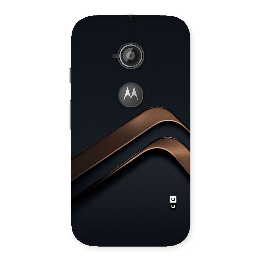 Dark Gold Stripes Back Case for Moto E 2nd Gen