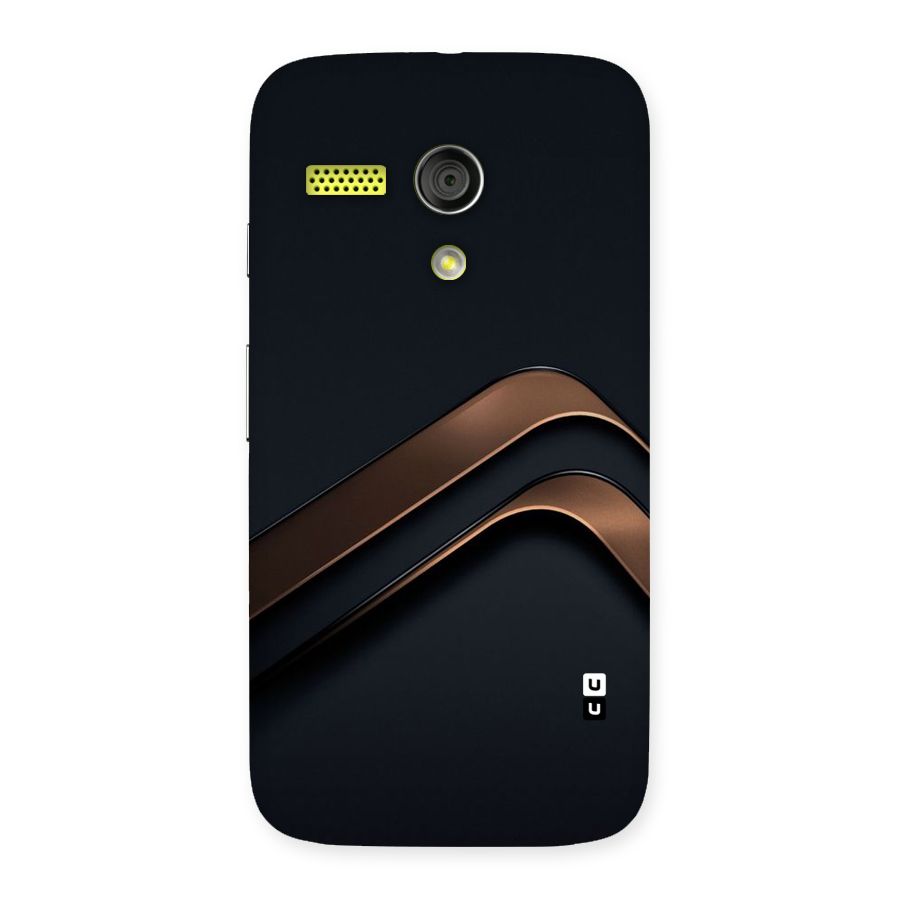 Dark Gold Stripes Back Case for Moto G