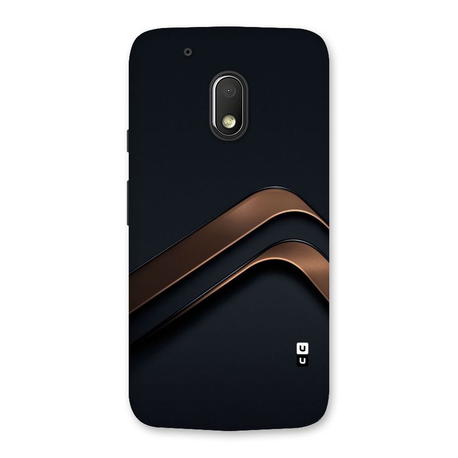 Dark Gold Stripes Back Case for Moto G4 Play