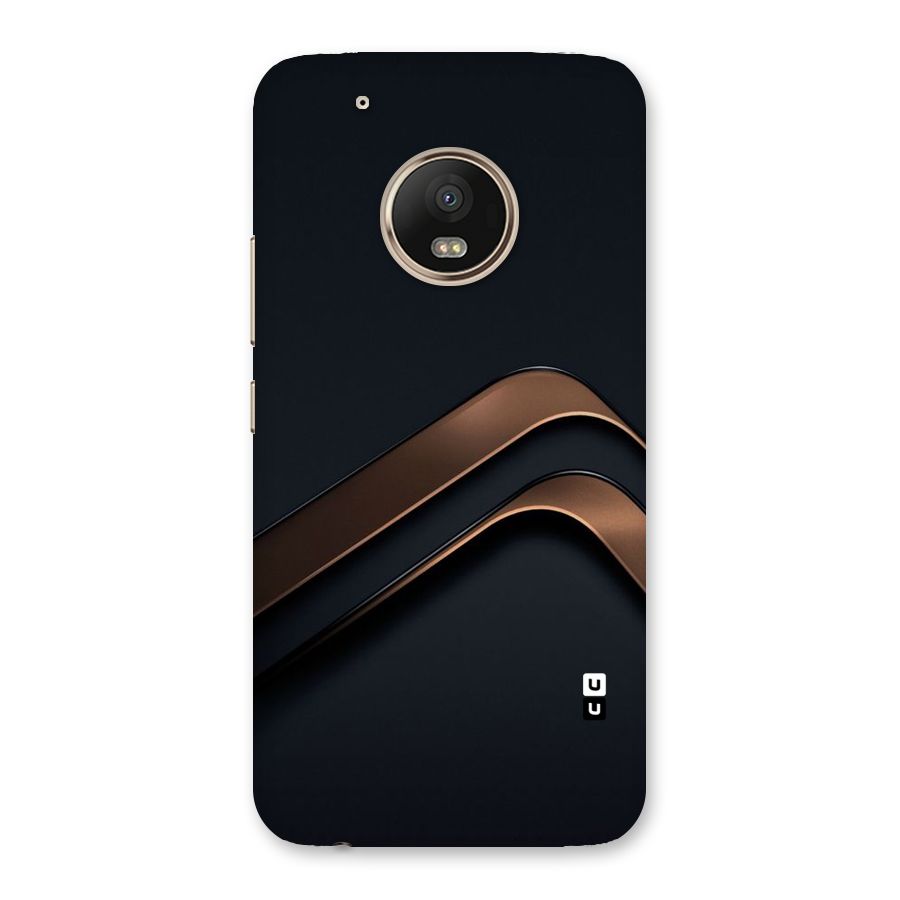 Dark Gold Stripes Back Case for Moto G5 Plus
