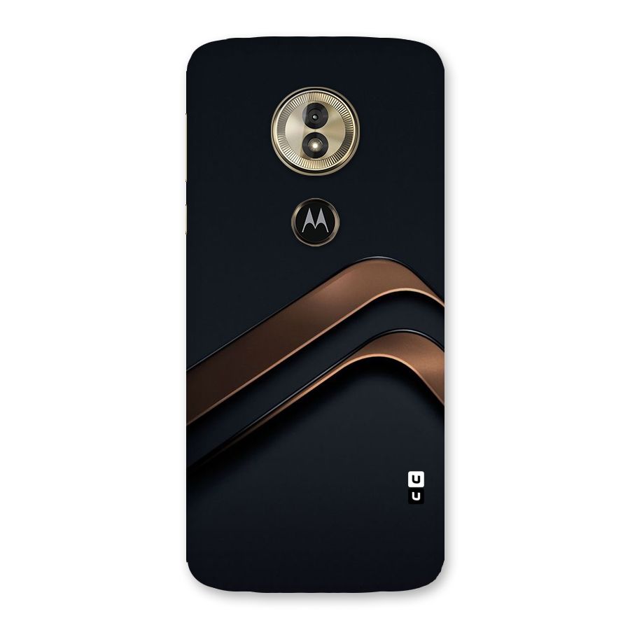 Dark Gold Stripes Back Case for Moto G6 Play