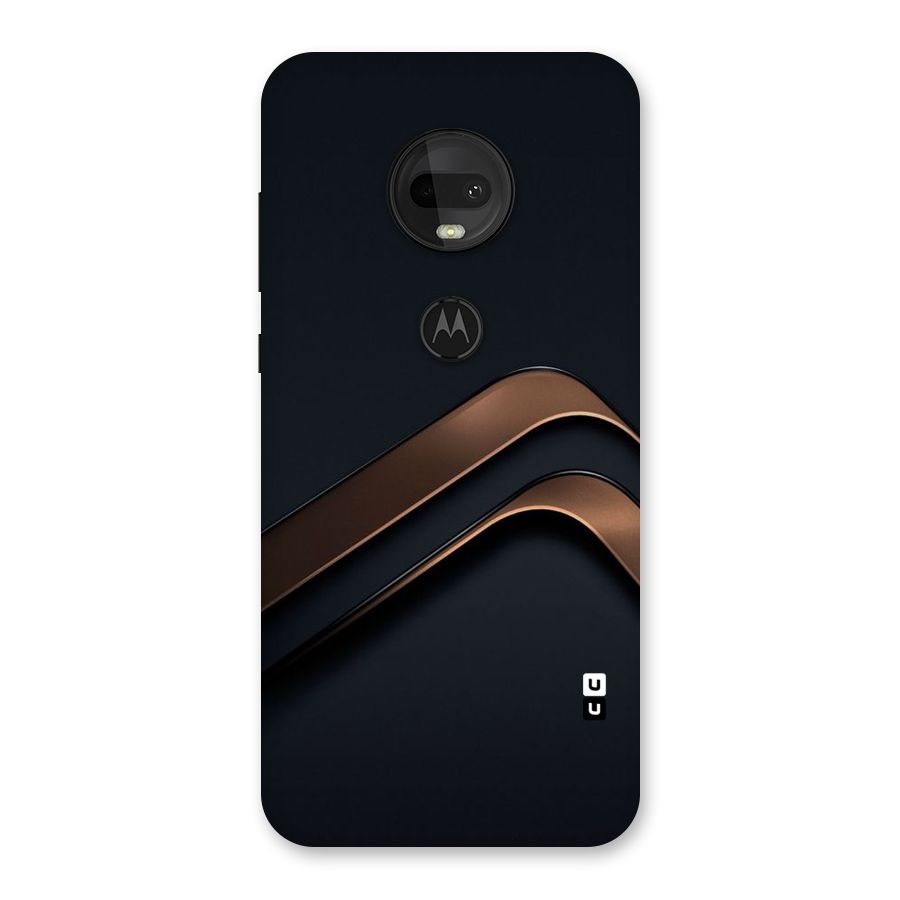 Dark Gold Stripes Back Case for Moto G7