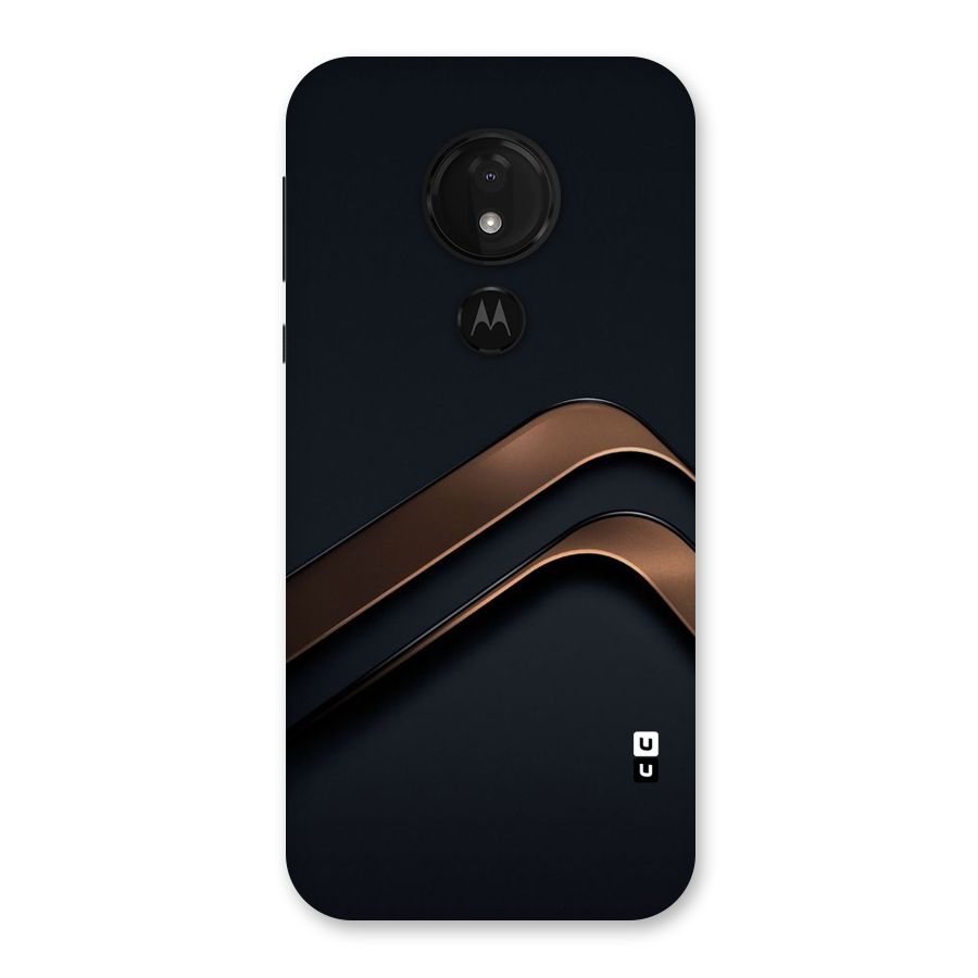 Dark Gold Stripes Back Case for Moto G7 Power