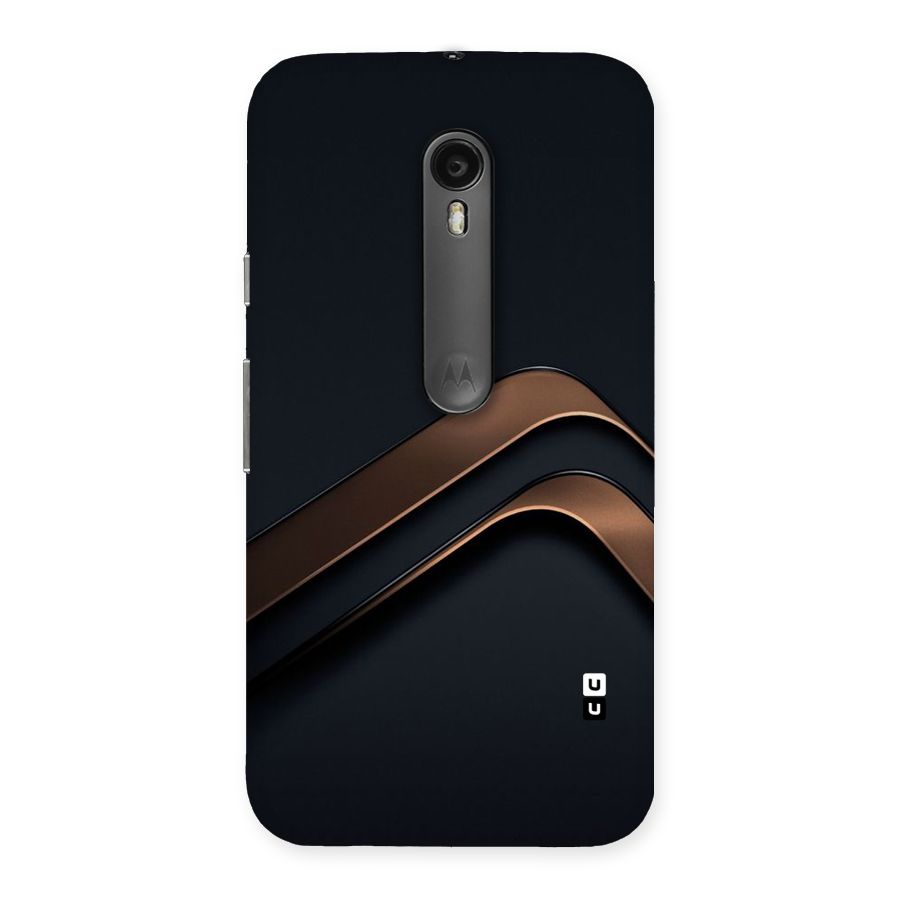 Dark Gold Stripes Back Case for Moto G Turbo