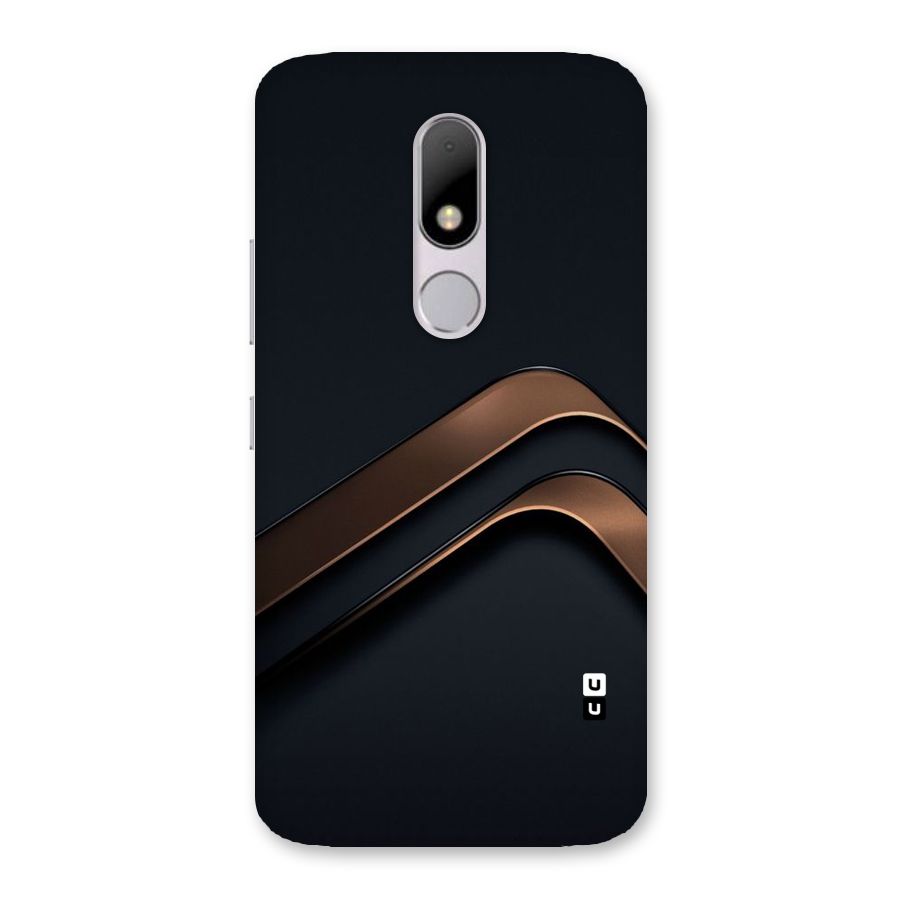 Dark Gold Stripes Back Case for Moto M