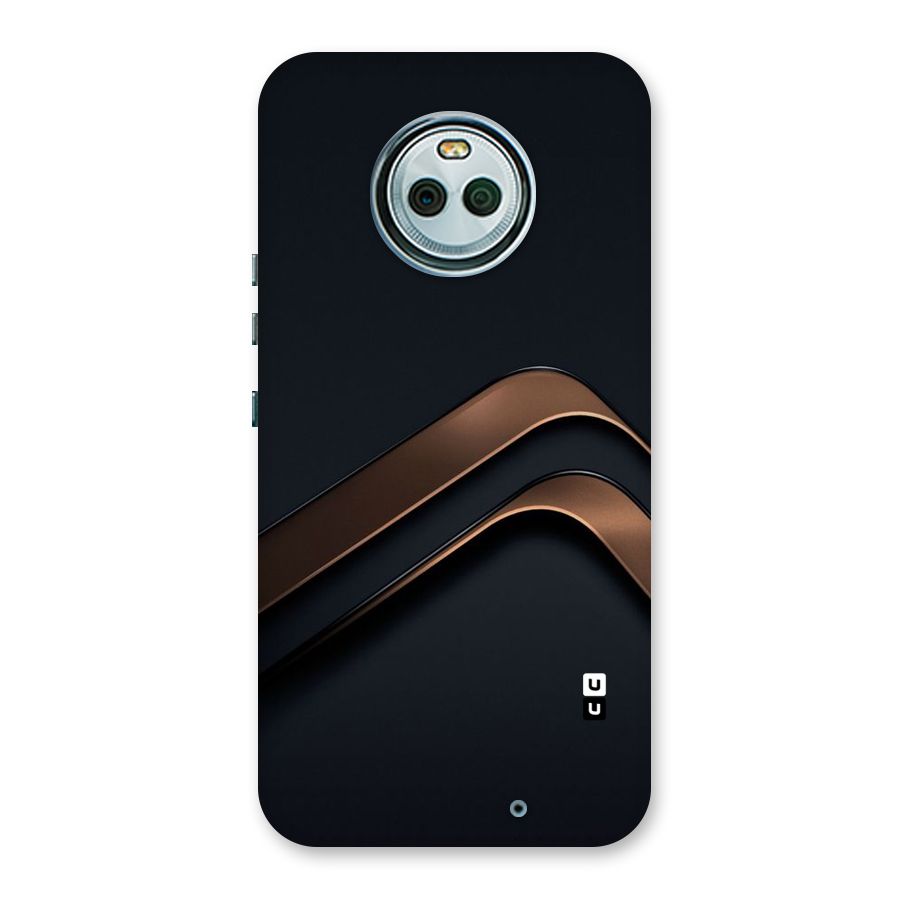 Dark Gold Stripes Back Case for Moto X4