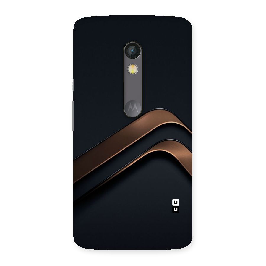 Dark Gold Stripes Back Case for Moto X Play