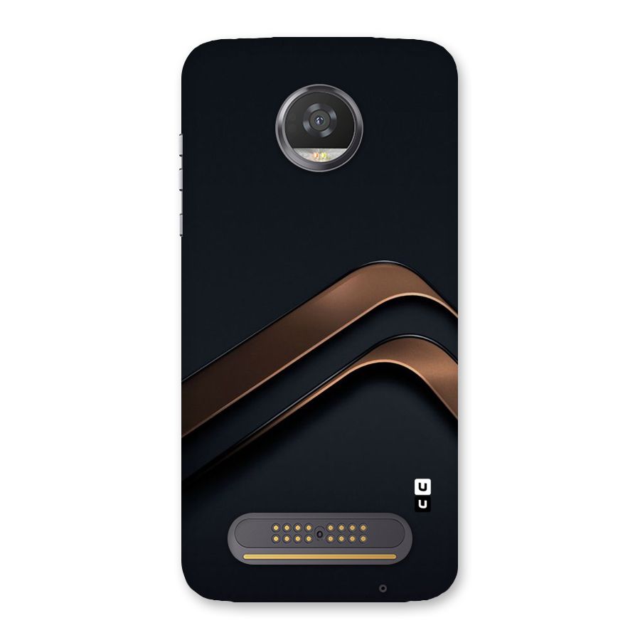 Dark Gold Stripes Back Case for Moto Z2 Play