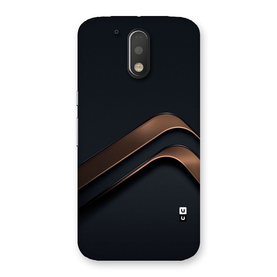 Dark Gold Stripes Back Case for Motorola Moto G4