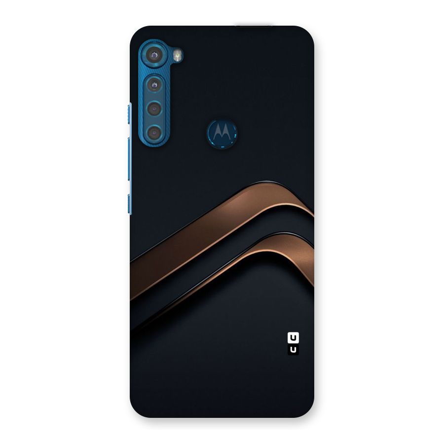 Dark Gold Stripes Back Case for Motorola One Fusion Plus