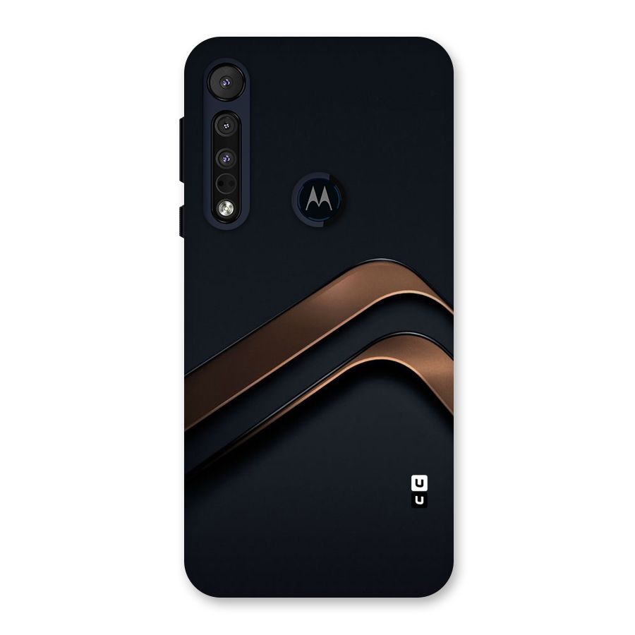 Dark Gold Stripes Back Case for Motorola One Macro