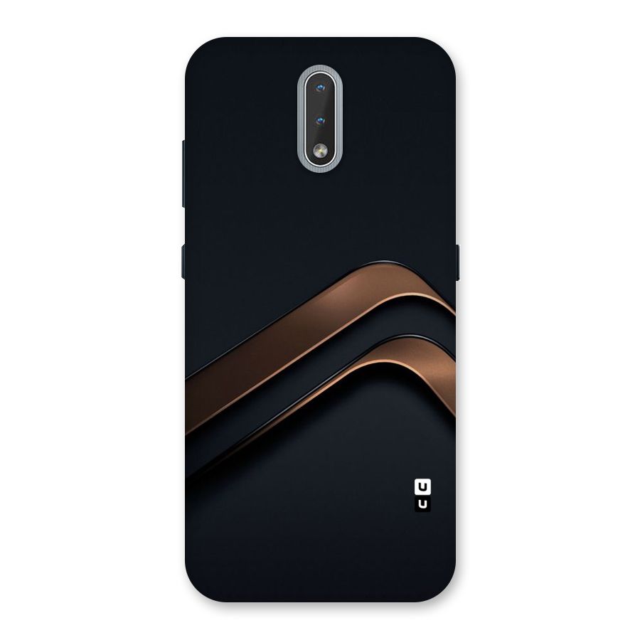Dark Gold Stripes Back Case for Nokia 2.3