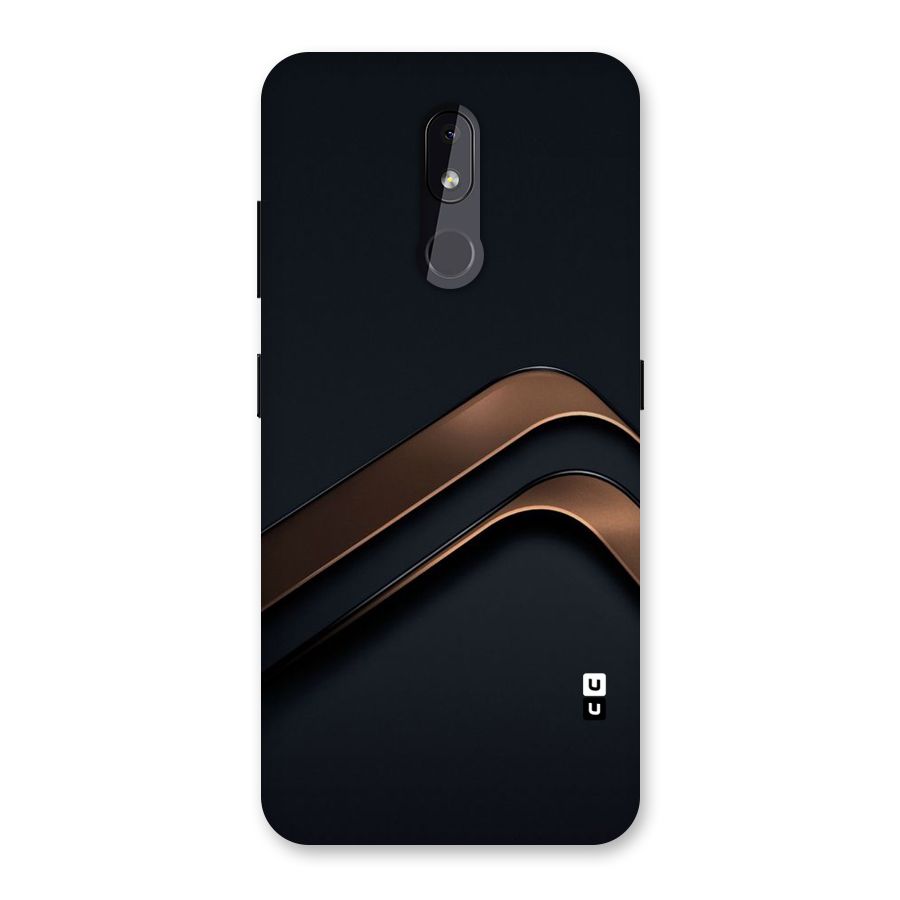 Dark Gold Stripes Back Case for Nokia 3.2