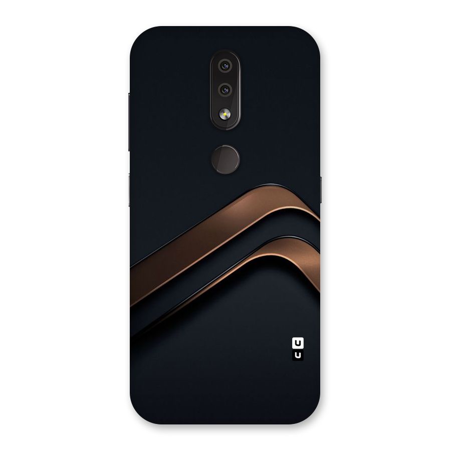 Dark Gold Stripes Back Case for Nokia 4.2