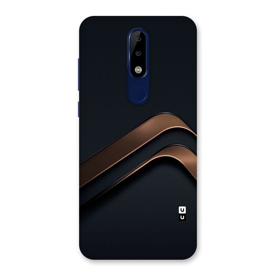 Dark Gold Stripes Back Case for Nokia 5.1 Plus