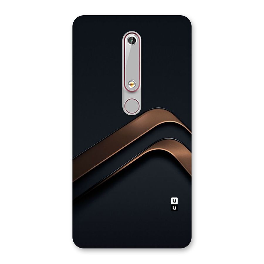 Dark Gold Stripes Back Case for Nokia 6.1