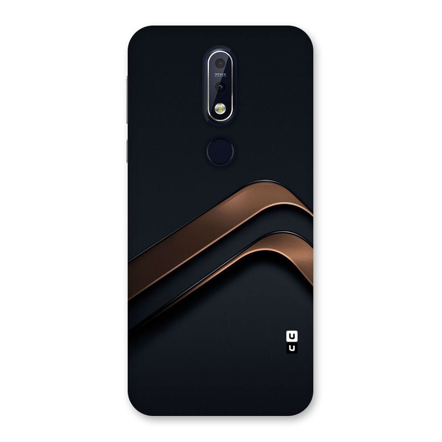 Dark Gold Stripes Back Case for Nokia 7.1
