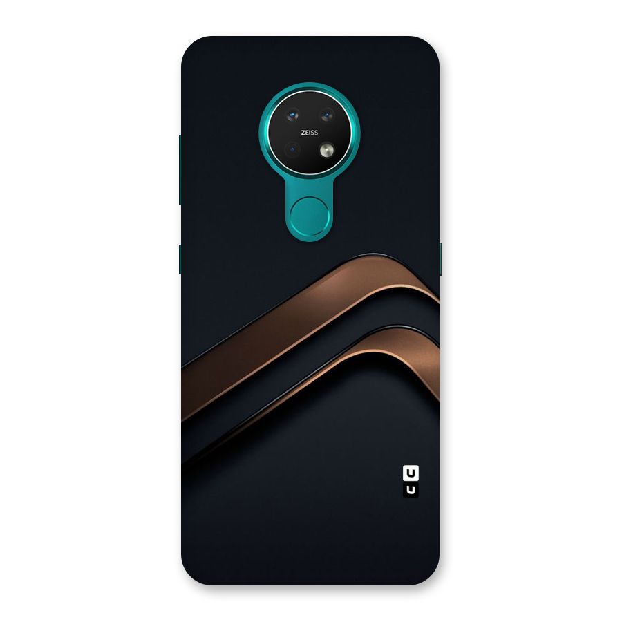 Dark Gold Stripes Back Case for Nokia 7.2