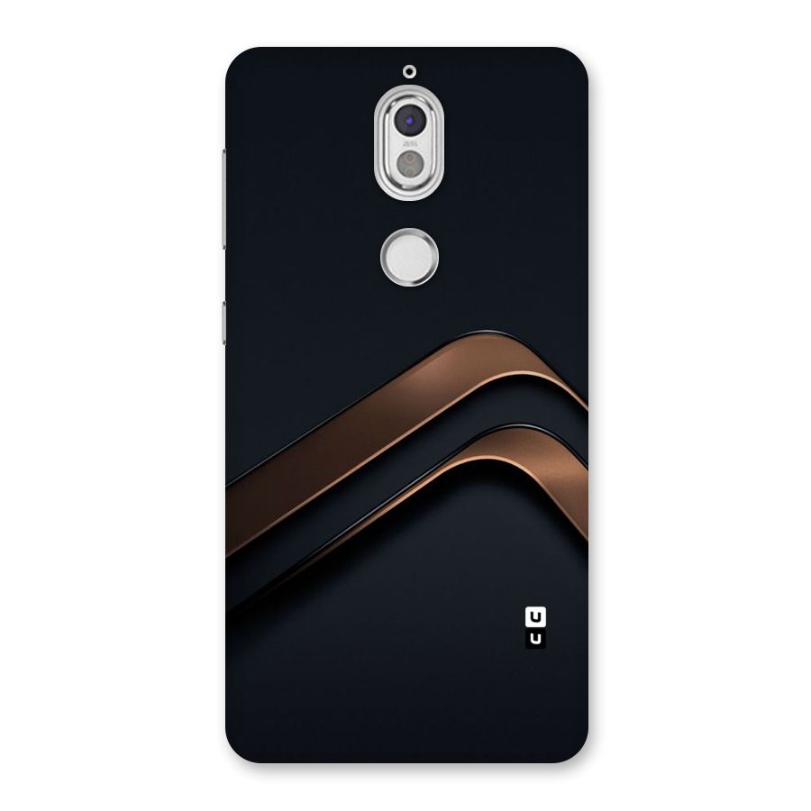 Dark Gold Stripes Back Case for Nokia 7
