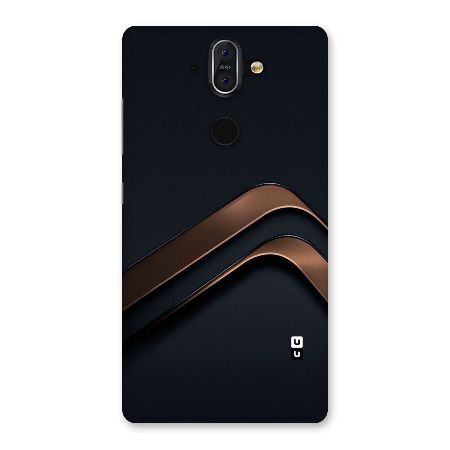Dark Gold Stripes Back Case for Nokia 8 Sirocco