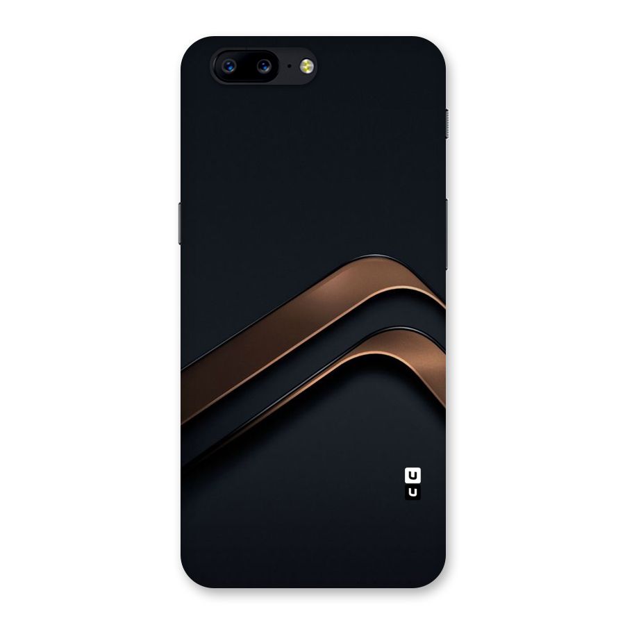 Dark Gold Stripes Back Case for OnePlus 5