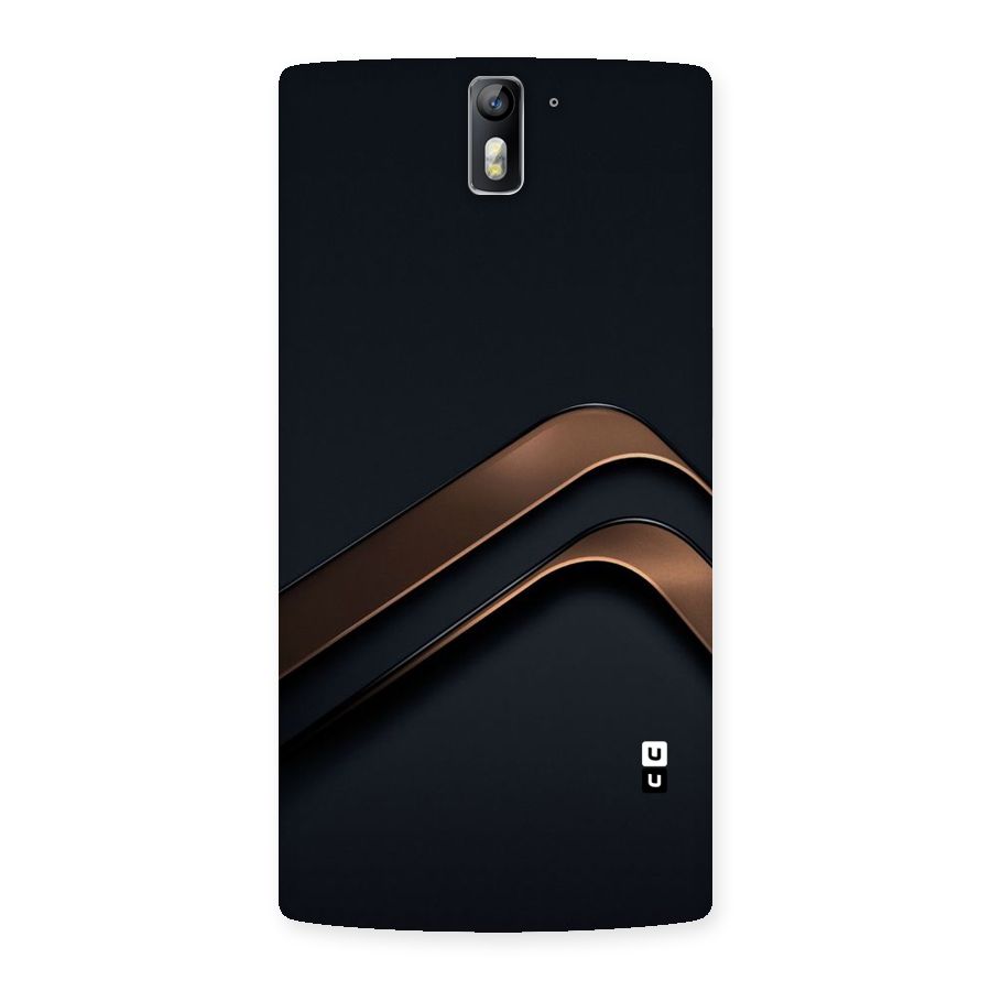 Dark Gold Stripes Back Case for One Plus One
