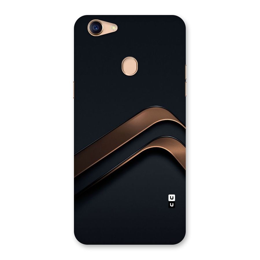 Dark Gold Stripes Back Case for Oppo F5 Youth