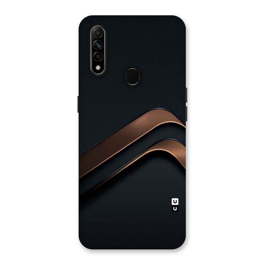 Dark Gold Stripes Back Case for Oppo A31