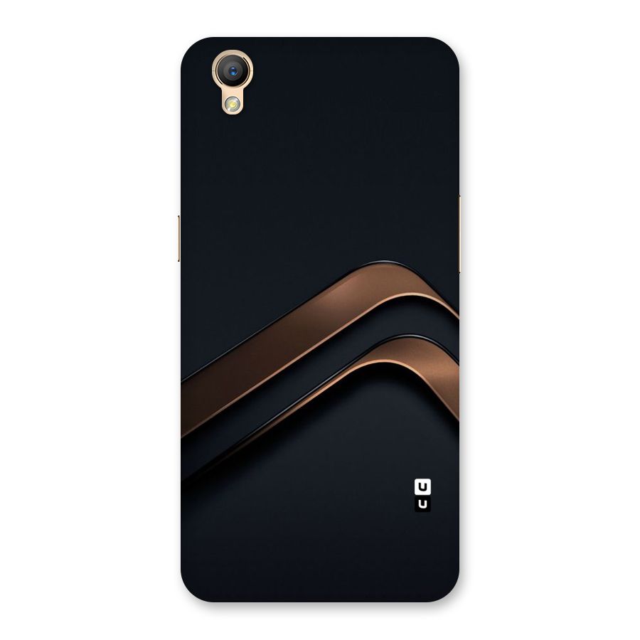Dark Gold Stripes Back Case for Oppo A37