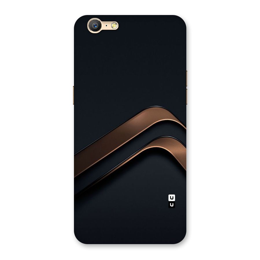 Dark Gold Stripes Back Case for Oppo A39