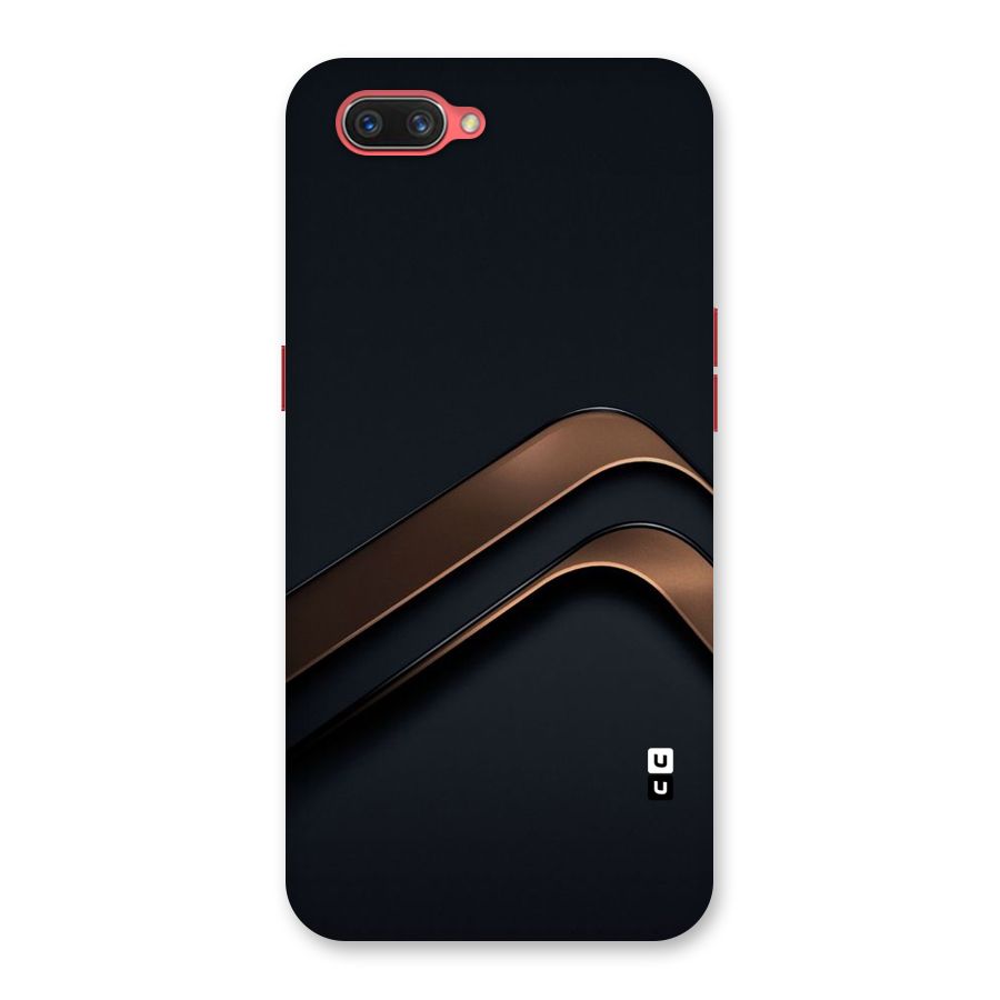 Dark Gold Stripes Back Case for Oppo A3s