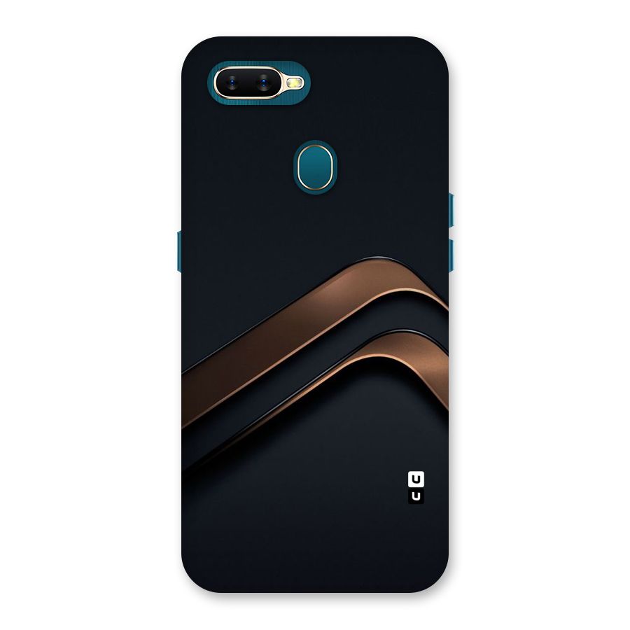 Dark Gold Stripes Back Case for Oppo A7