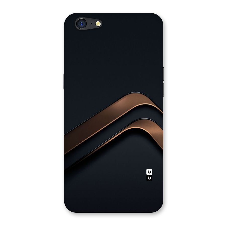 Dark Gold Stripes Back Case for Oppo A71