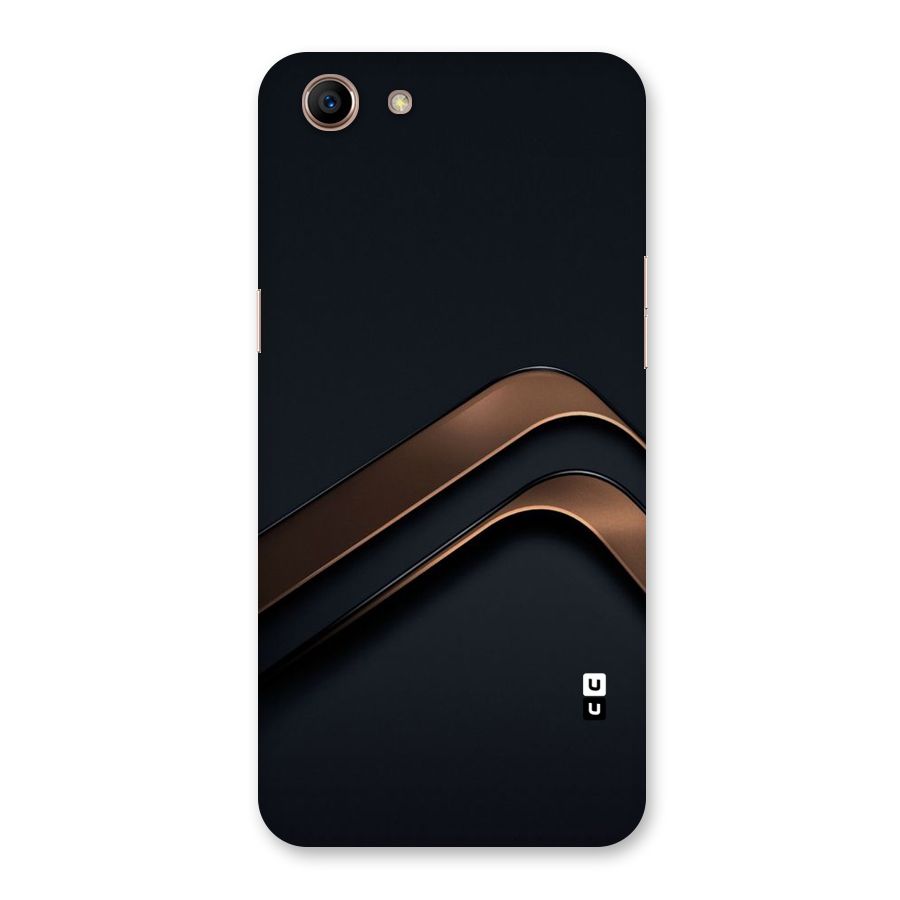 Dark Gold Stripes Back Case for Oppo A83 (2018)